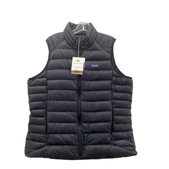Patagonia Down Sweater Vest Women XL Black Puffer Insulated Quilt Jacket… - Picture 1 of 14